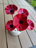 Décoration coquelicots – 5 fleurs et coccinelles