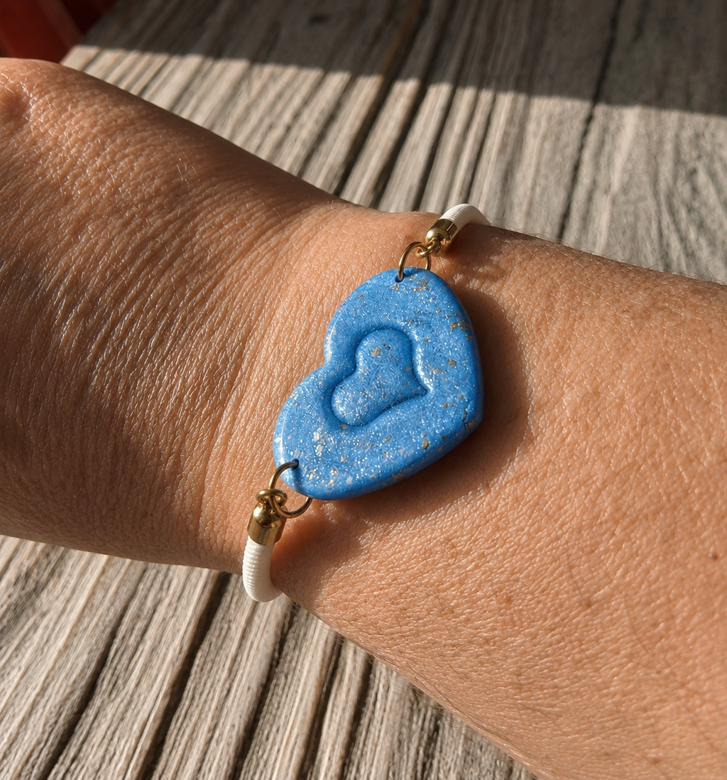 Bracelet coeur bleu