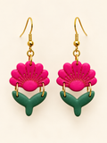Boucles d'oreilles La romantique fuschia